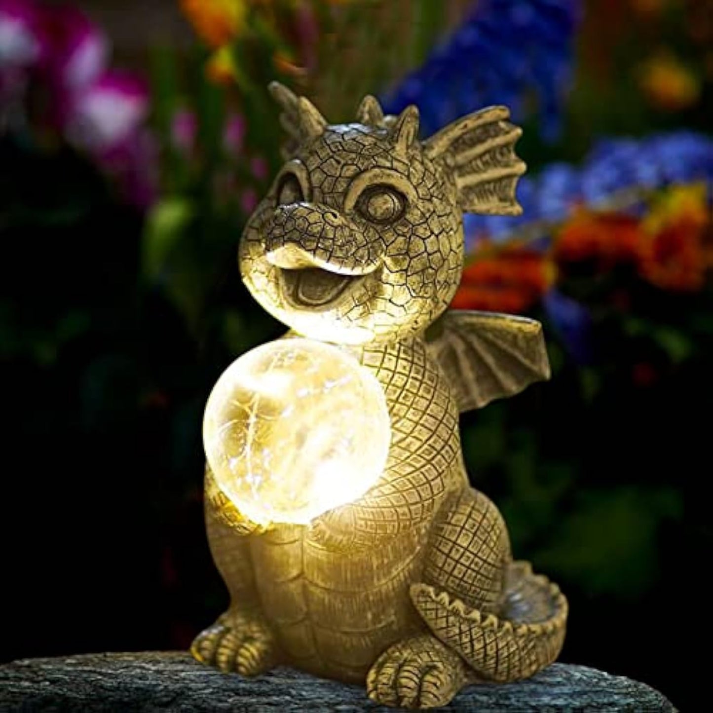 Solar Garden Decor Statues Figurine