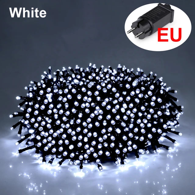 10-100M Waterproof LED String Lights - Outdoor Holiday & Party Decor