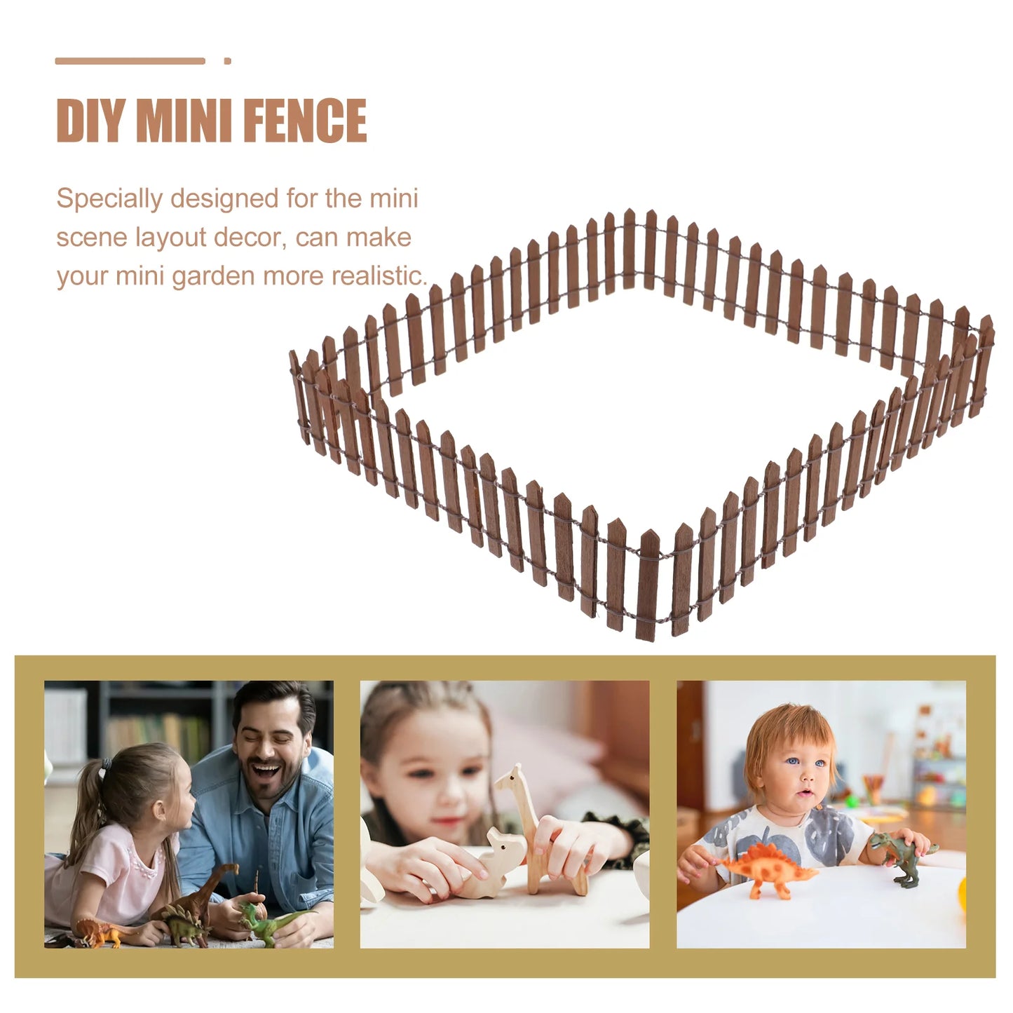 Fence Garden Barrier Iron Wooden Plastic Exterior Grating for Flower Beds Outdoor