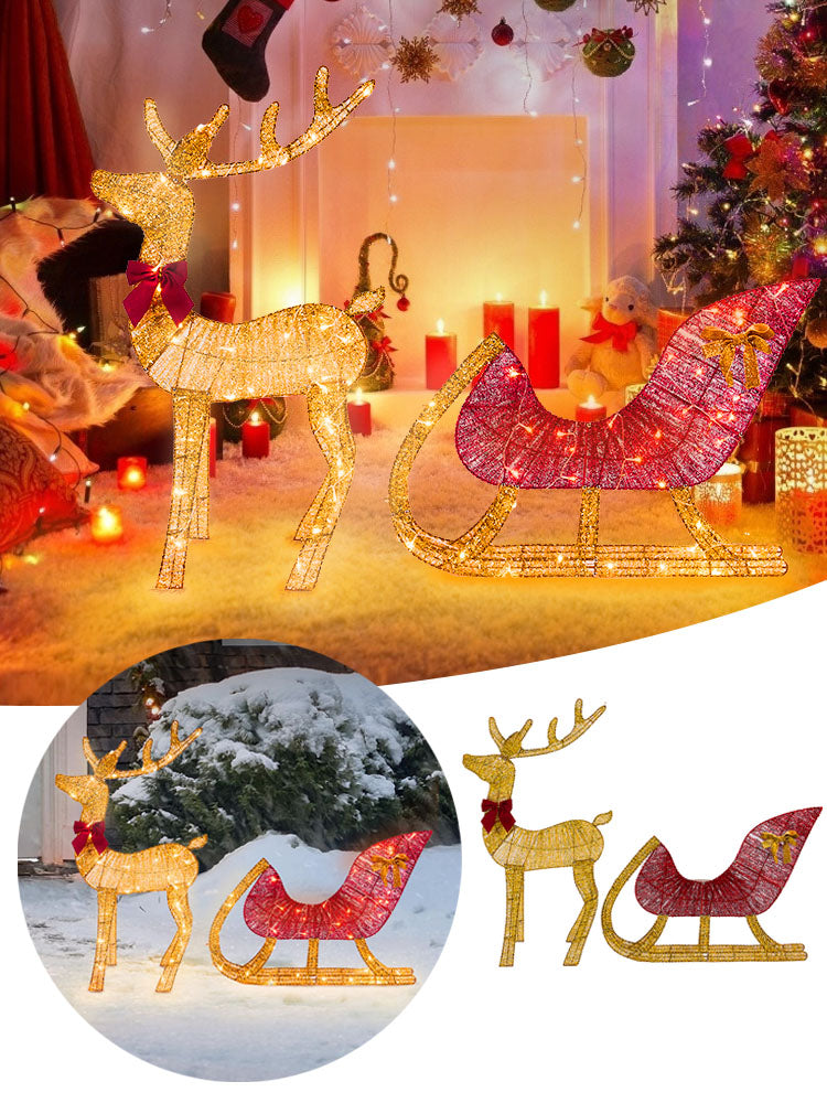 Outdoor Christmas Deer Family Decorations