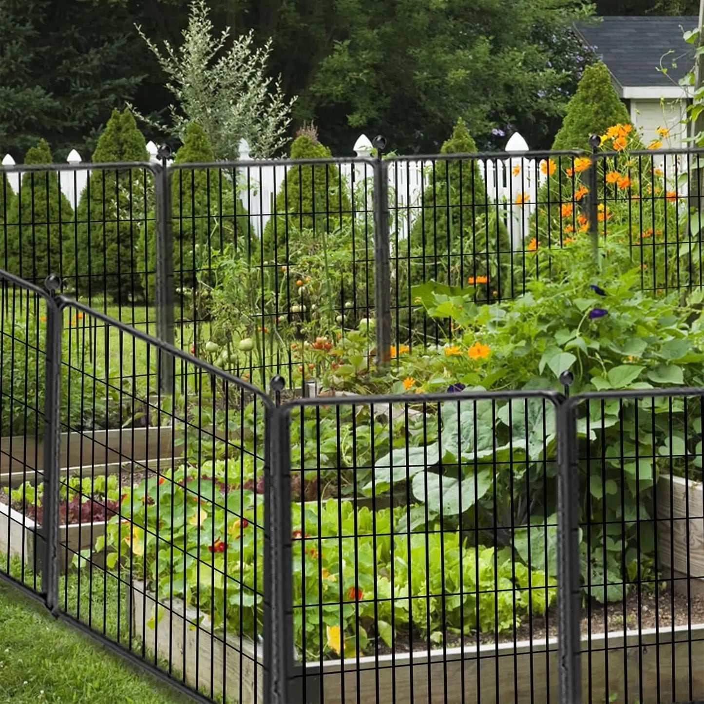 Garden Metal Fence 46ft (L)×32in(H) 20 Panels Heavy