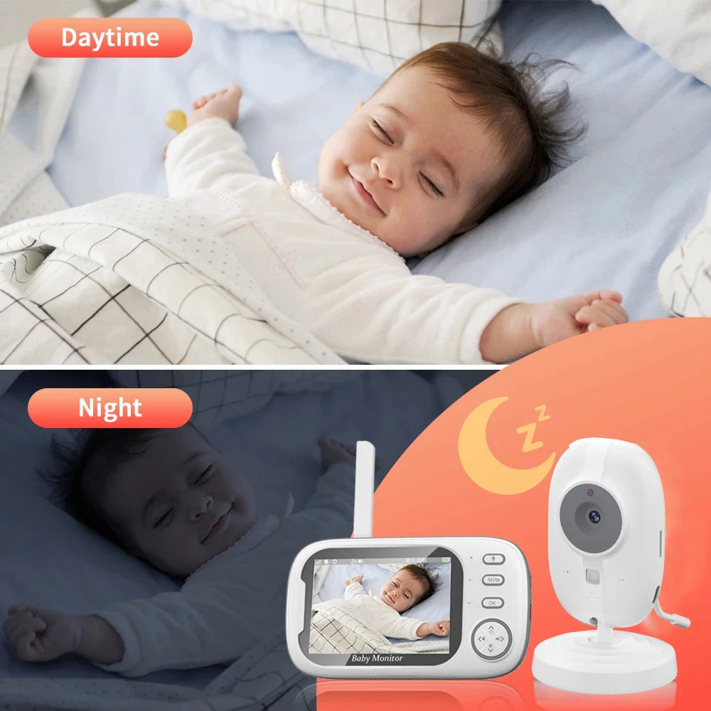 New 3.5 inch Wireless Video Baby Monitor Night