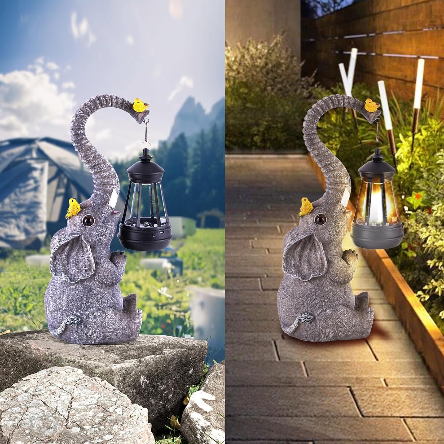 Solar Outdoor Garden Statues Lights