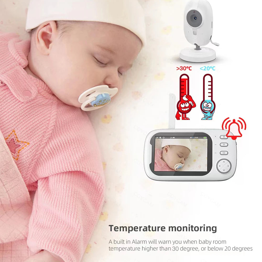 New 3.5 inch Wireless Video Baby Monitor Night