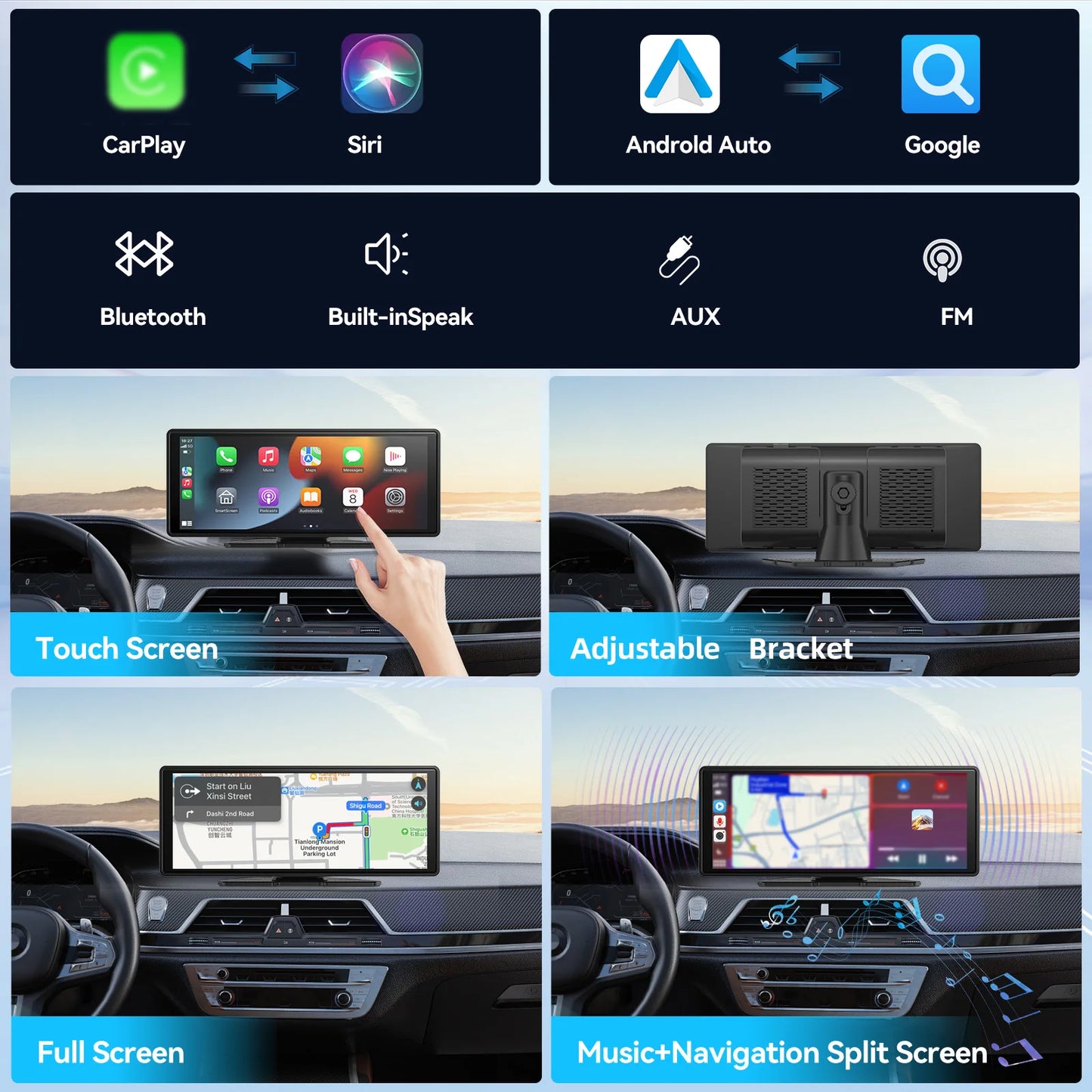 Universal Portable Carplay for Car Screen