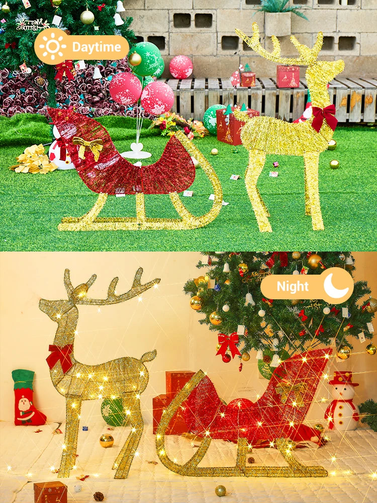 Outdoor Christmas Deer Family Decorations