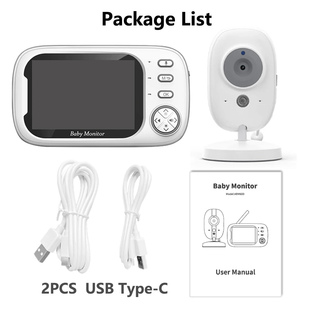 New 3.5 inch Wireless Video Baby Monitor Night