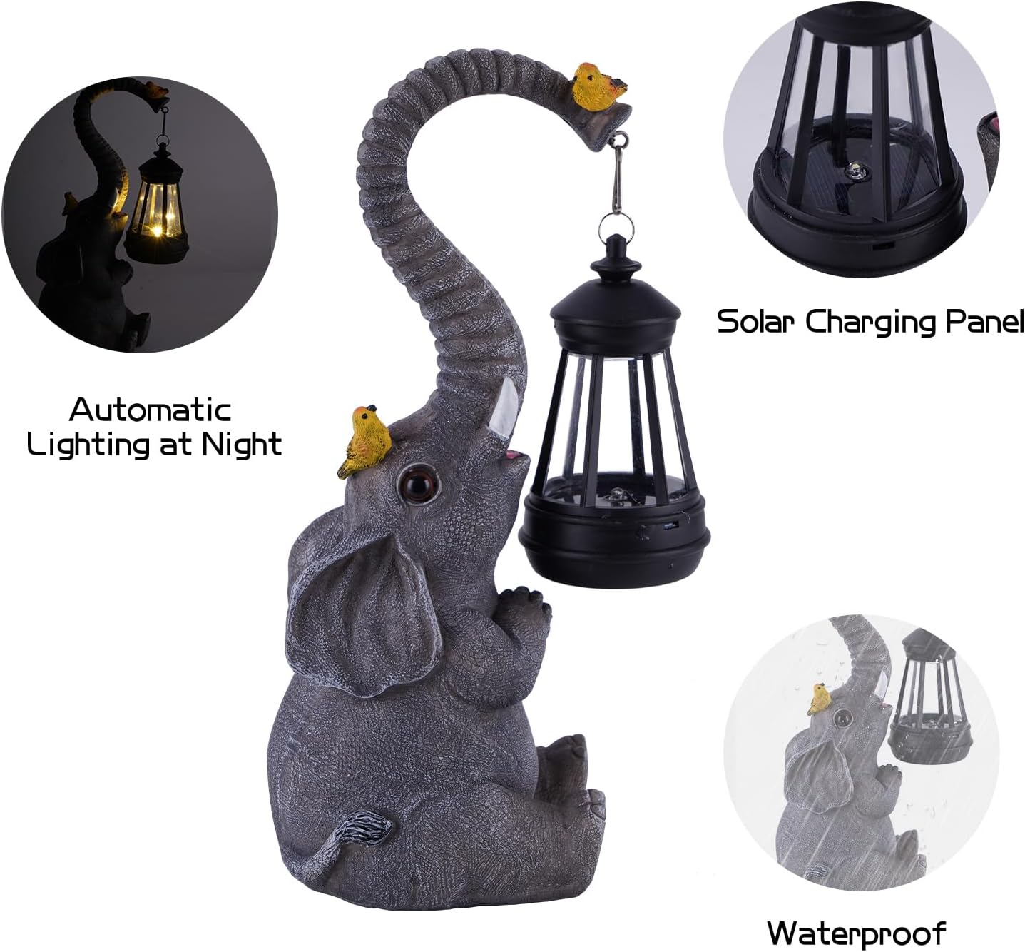 Solar Outdoor Garden Statues Lights