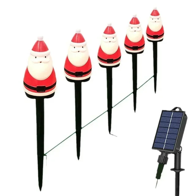 Christmas Santa Lawn Lights, Waterproof Decorative Lamps for Yard & Pathway