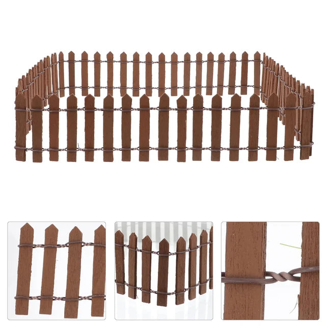 Fence Garden Barrier Iron Wooden Plastic Exterior Grating for Flower Beds Outdoor