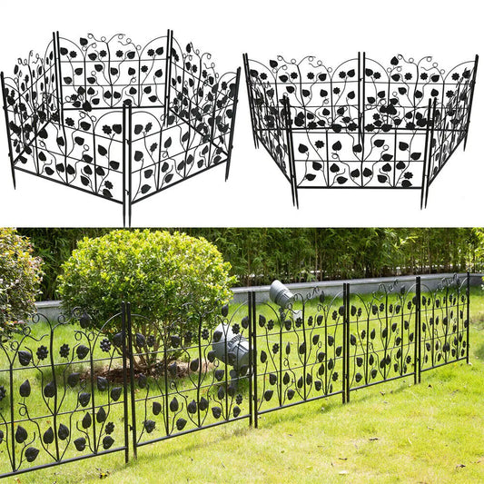 Rustproof Metal Fence Panels, Outdoor Folding Landscape Border Set