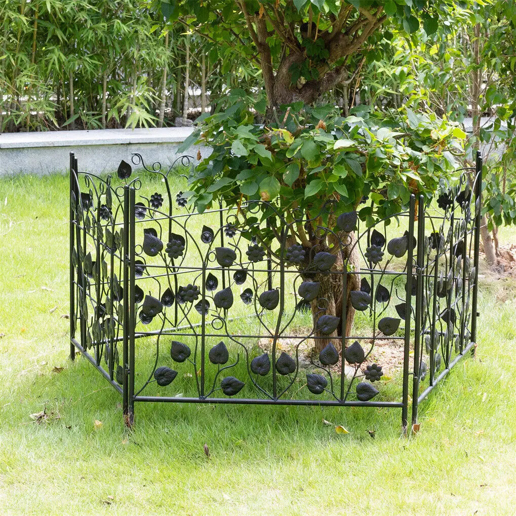 Rustproof Metal Fence Panels, Outdoor Folding Landscape Border Set