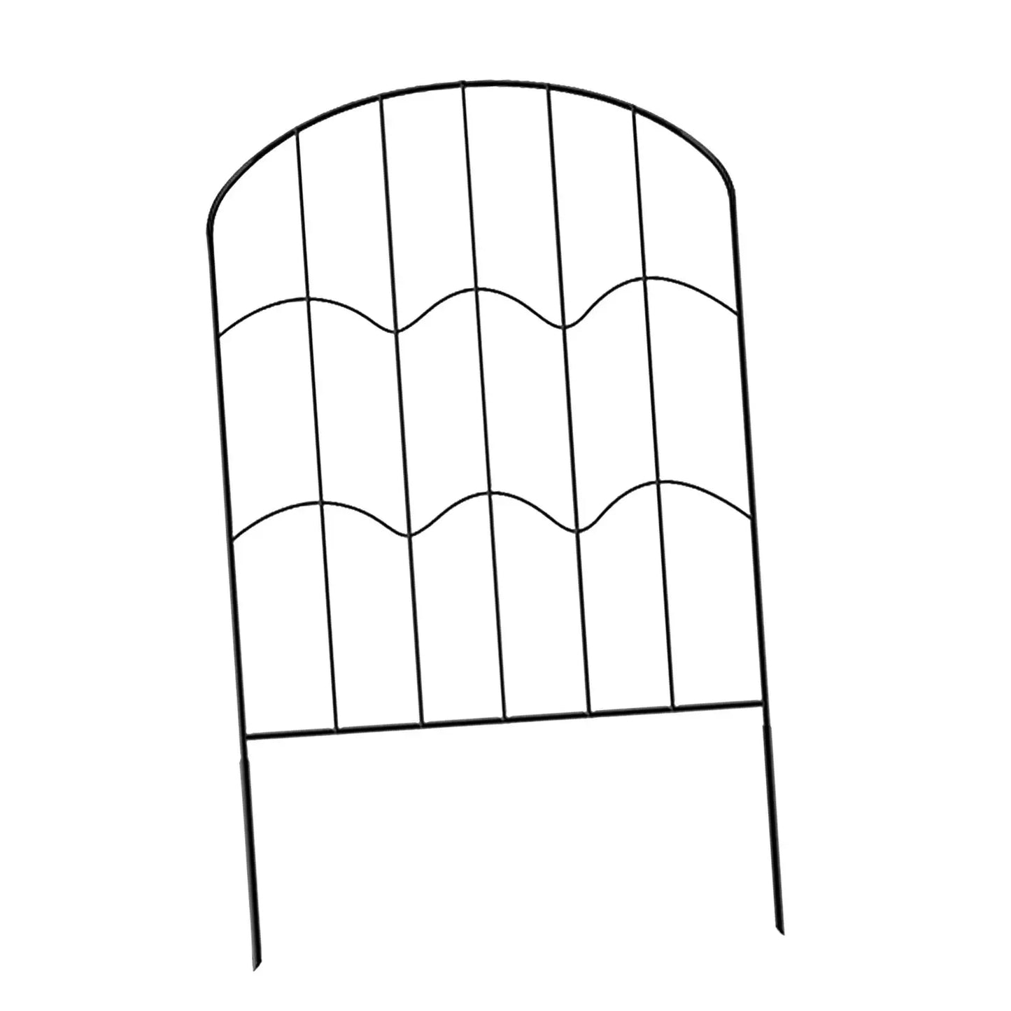 Rustproof Garden Fence Panel, Tall Iron Border for Pets & Backyard Decor