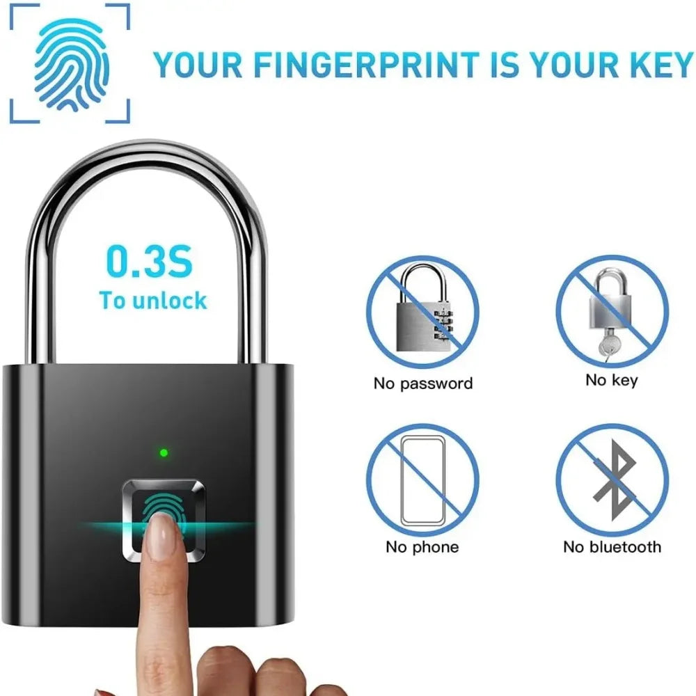 Keyless Smart USB Charging Fingerprint