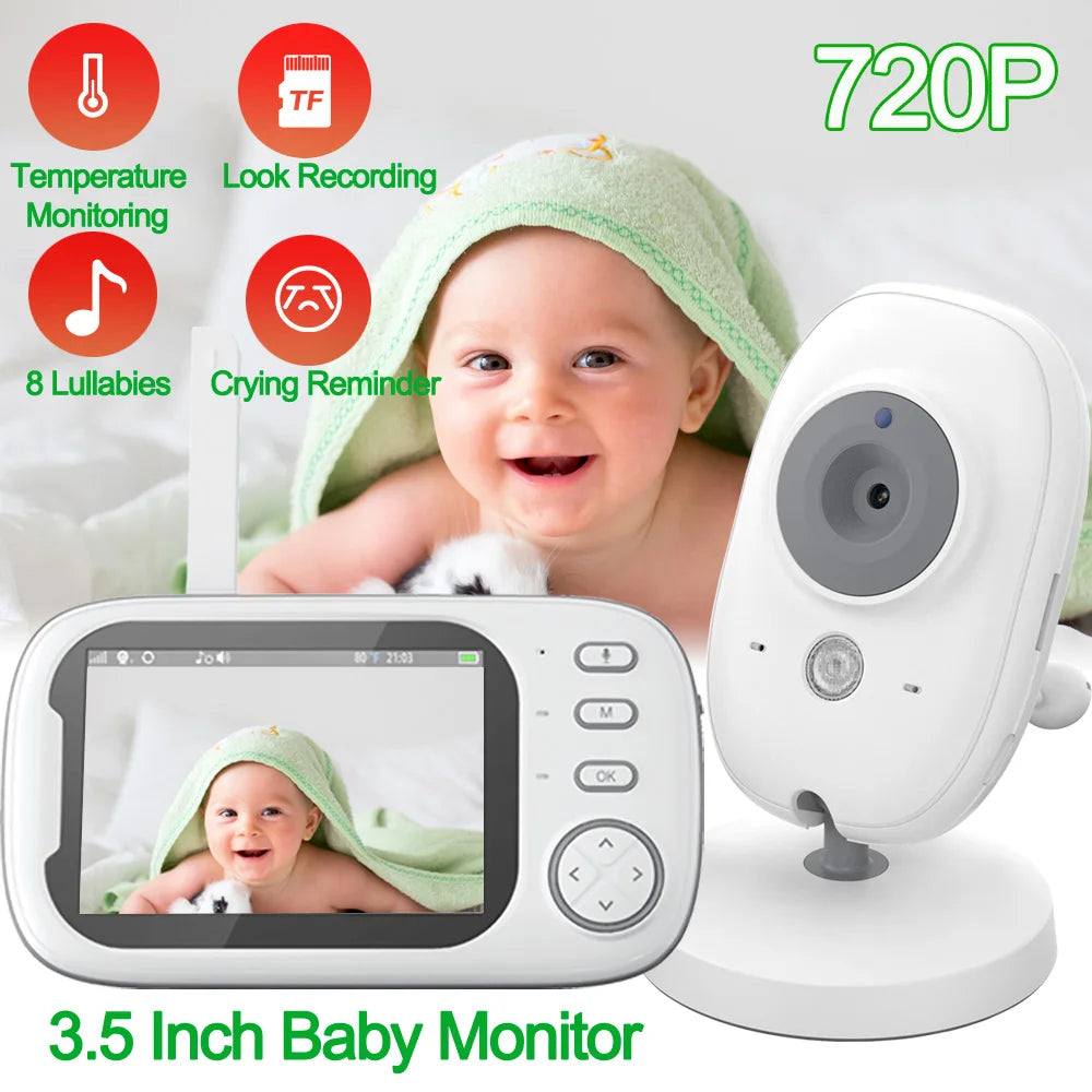 New 3.5 inch Wireless Video Baby Monitor Night