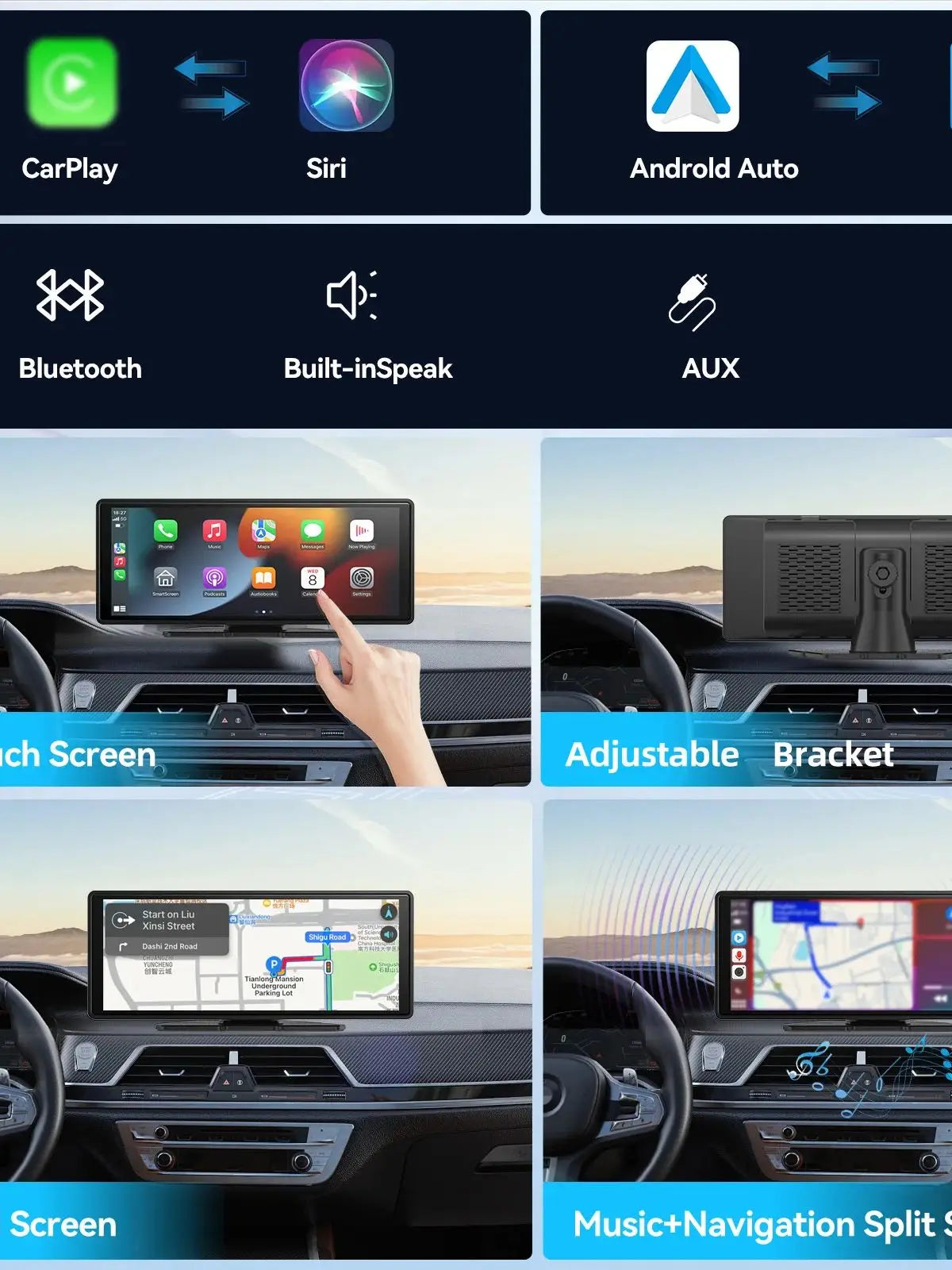 Universal Portable Carplay for Car Screen