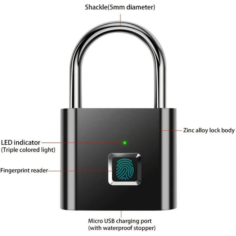 Keyless Smart USB Charging Fingerprint