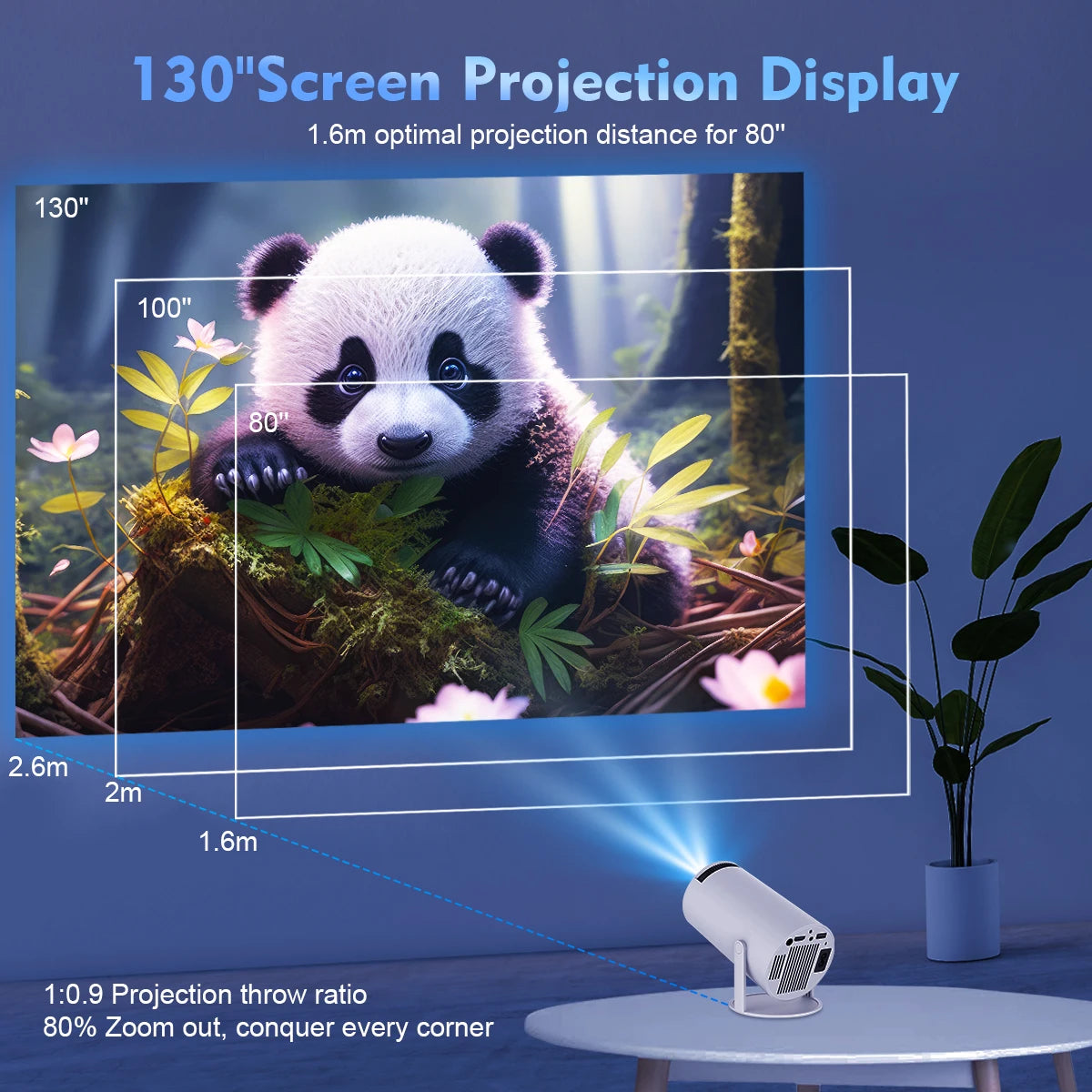 Projector HY300 Pro 4K Android 11 Dual Wifi6