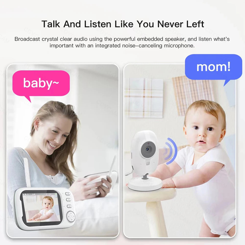 New 3.5 inch Wireless Video Baby Monitor Night