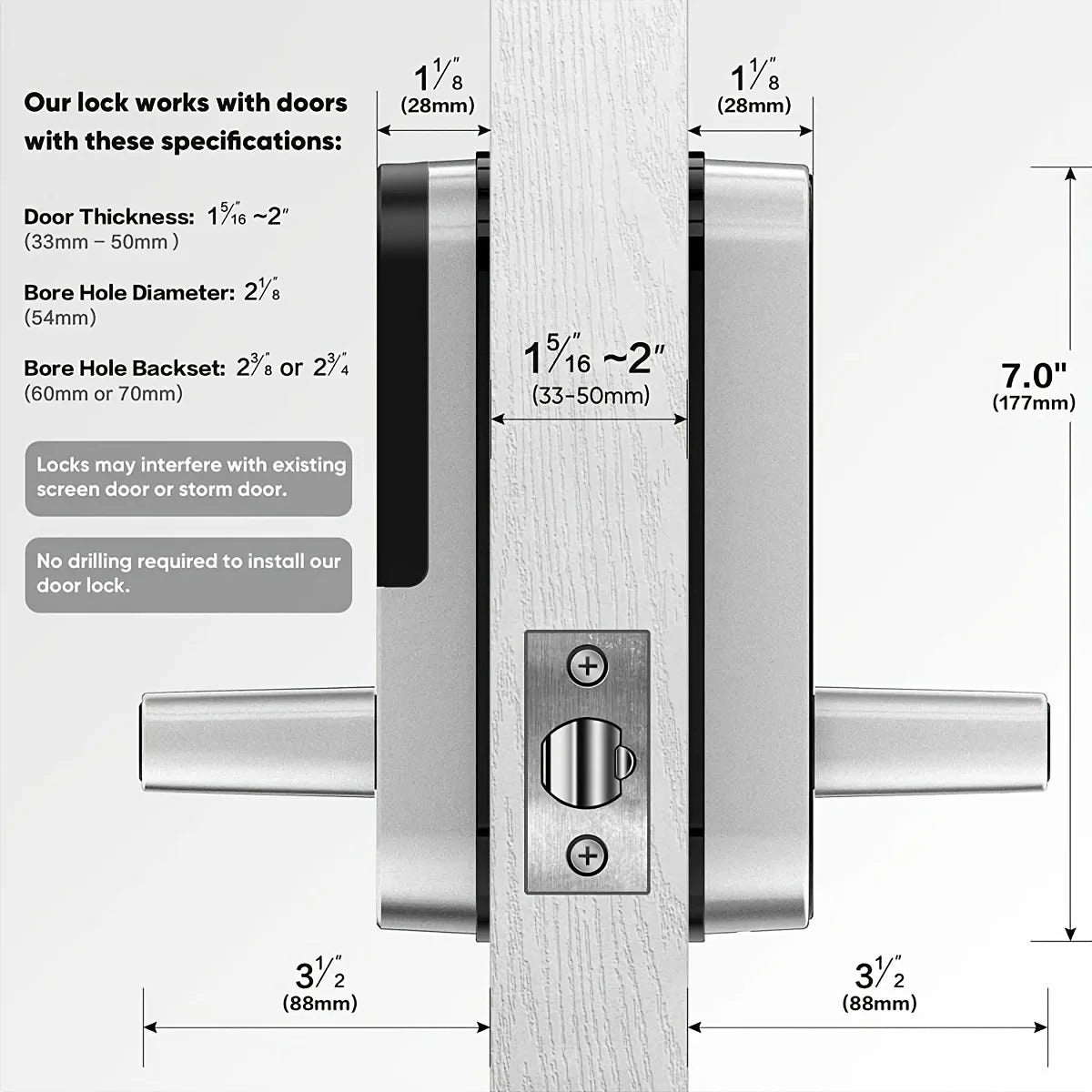 Smart Fingerprint Door Lock App Remote Control Keyless