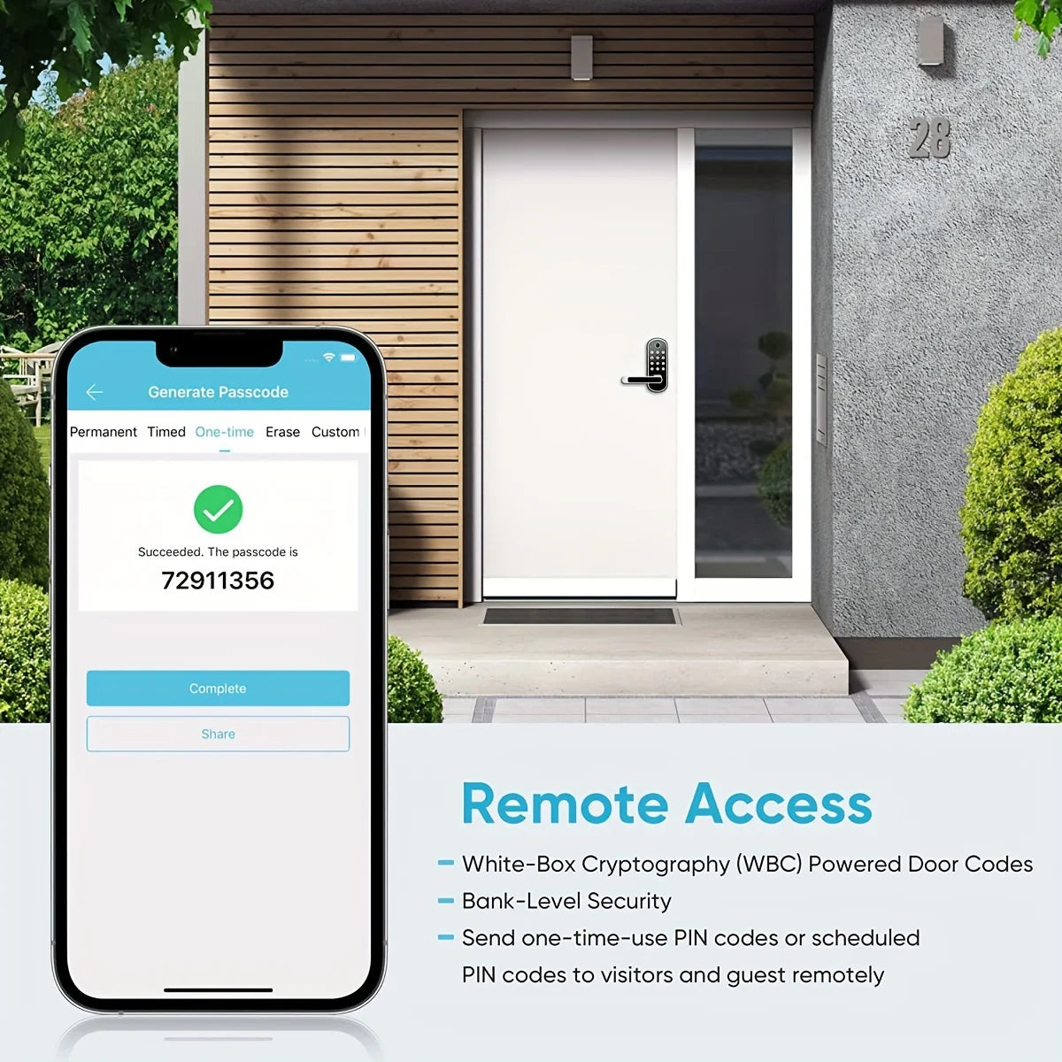 Smart Fingerprint Door Lock App Remote Control Keyless