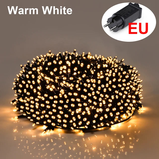 10-100M Waterproof LED String Lights - Outdoor Holiday & Party Decor