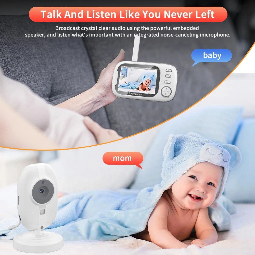 New 3.5 inch Wireless Video Baby Monitor Night