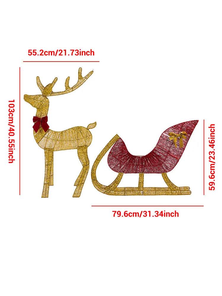 Outdoor Christmas Deer Family Decorations