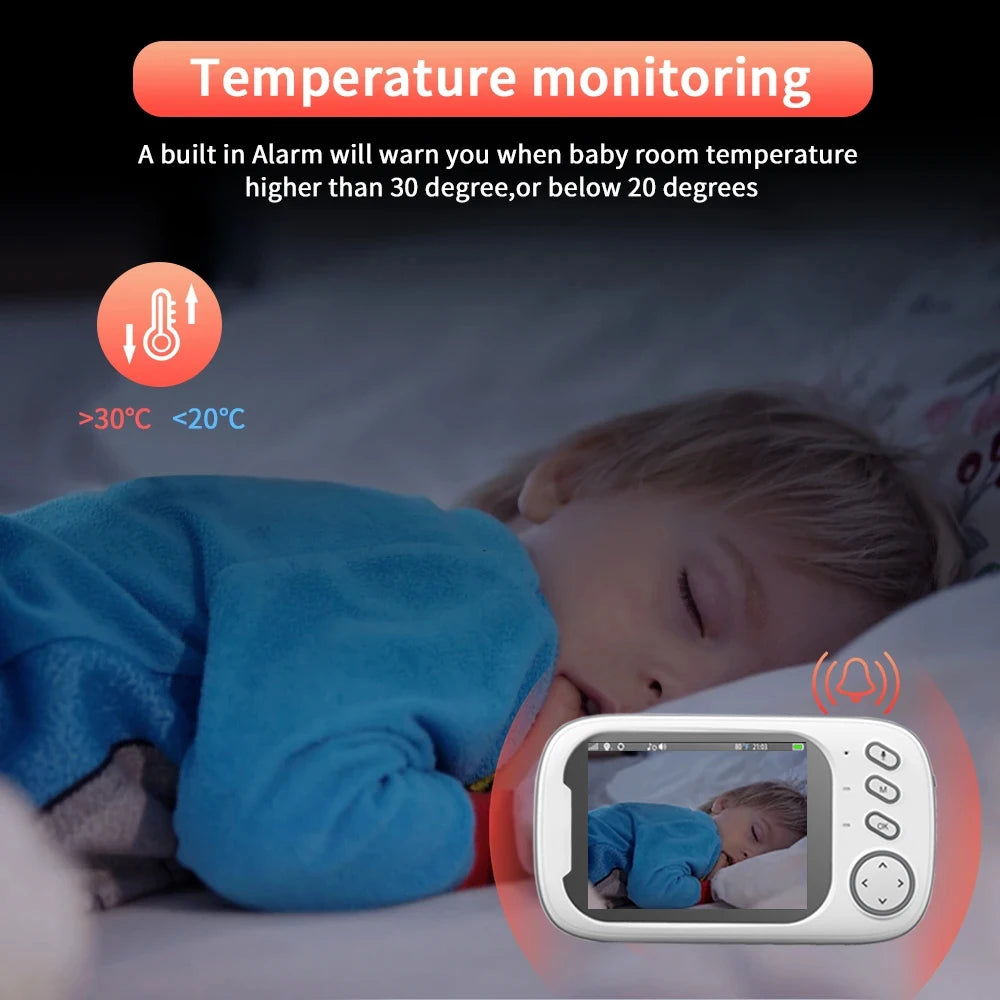 New 3.5 inch Wireless Video Baby Monitor Night