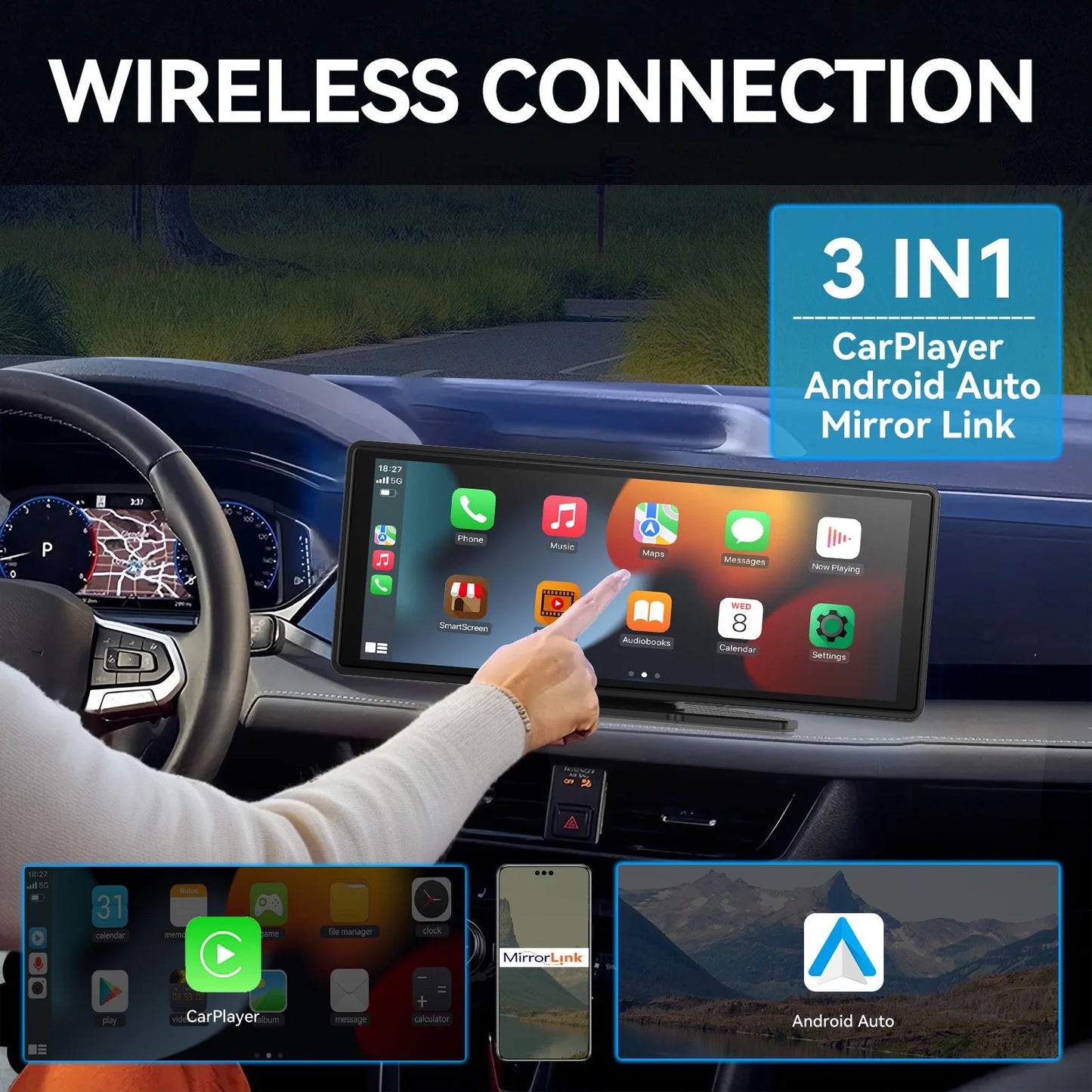 Universal Portable Carplay for Car Screen