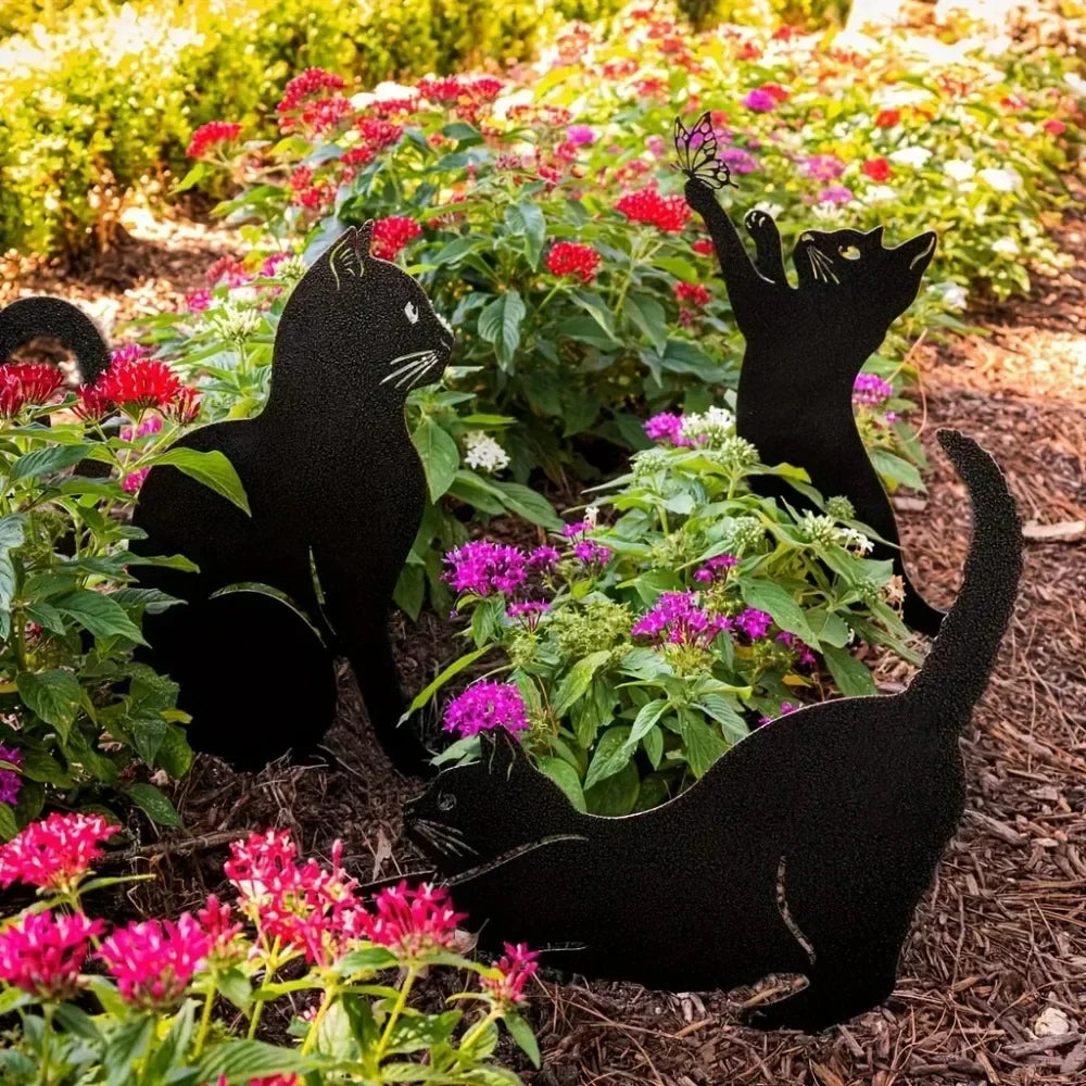 Cat Family Garden Stakes