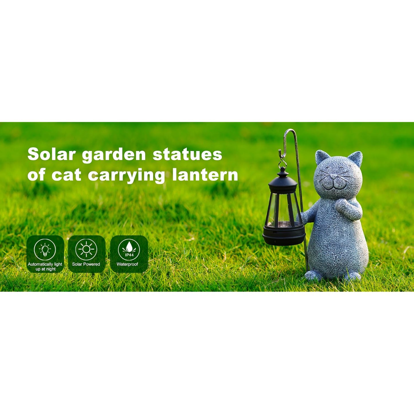 Solar Garden Decor Statues Figurine