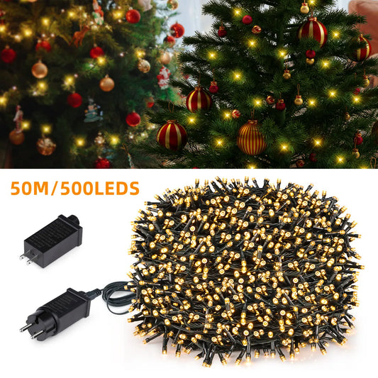 10-100M Waterproof LED String Lights - Outdoor Holiday & Party Decor