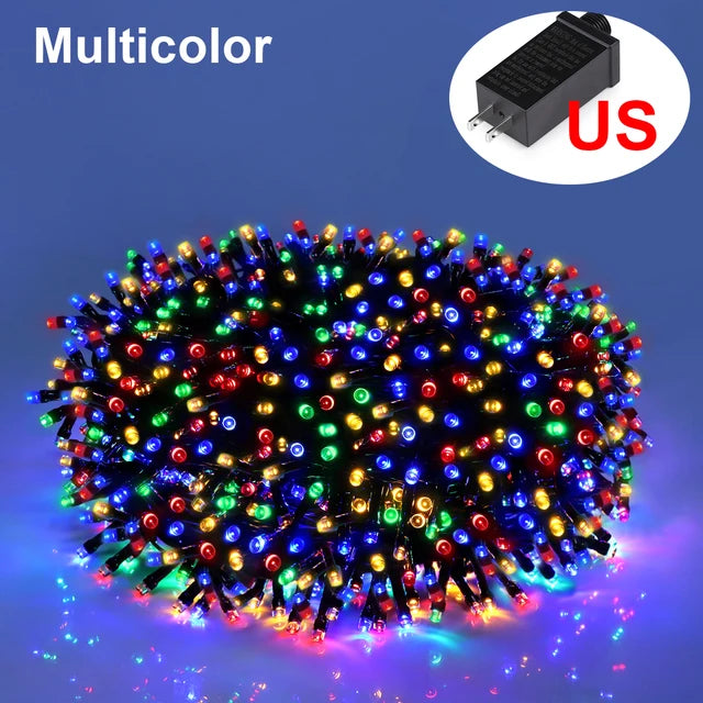 10-100M Waterproof LED String Lights - Outdoor Holiday & Party Decor